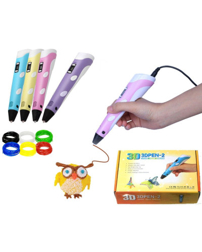 3D ручка 3D Pen 2 RP100B з LCD дисплеєм синього кольору 130101