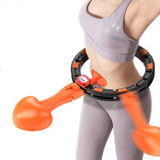 Обруч хулахуп масажний розбірний Massaging Hula Hoop Exerciser чорний 130256