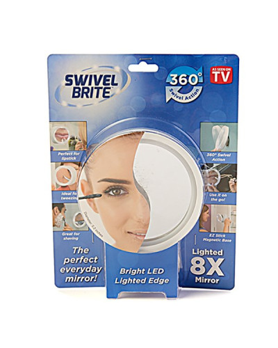 Дзеркало з підсвіткою для макіяжу Swivel Brite 130463