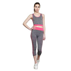 Жіноча майка і лосіни для фітнесу, йоги, бігу Yoga Wear A Suit Slimming рожеві 130591