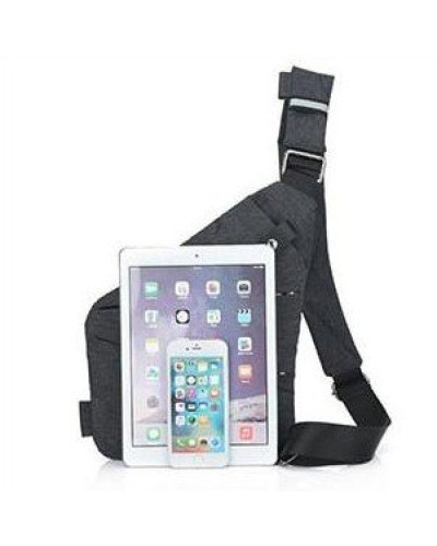 Сумка мессенджер через плече Cross Body сіра 130637