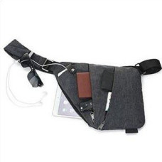 Сумка мессенджер через плече Cross Body сіра 130637