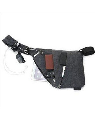 Сумка мессенджер через плече Cross Body сіра 130637