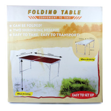 Столик чемодан складной  для пикника, кемпинга 120 на 60 см с 4-мя стульями FOLDING TABLE тёмный 130642