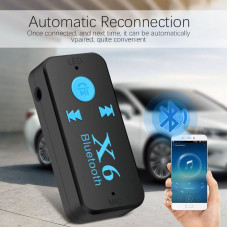 Бездротовий адаптер Bluetooth приймач аудіо ресивер BT-X6 +TF card 130670