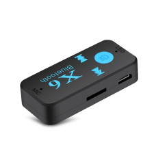 Бездротовий адаптер Bluetooth приймач аудіо ресивер BT-X6 +TF card 130670