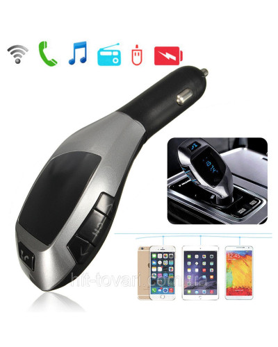 Автомобільний FM трансмітер модулятор X5 Bluetooth MP3 Чорний 130676