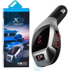 Автомобільний FM трансмітер модулятор X5 Bluetooth MP3 Чорний 130676