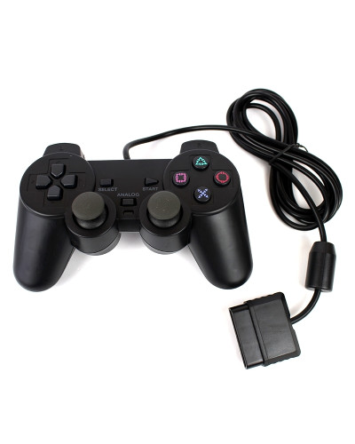 Джойстик проводний PS2 wire (Play Station II) Dual Shock з віброотдачею для плейстейшн 2 130708
