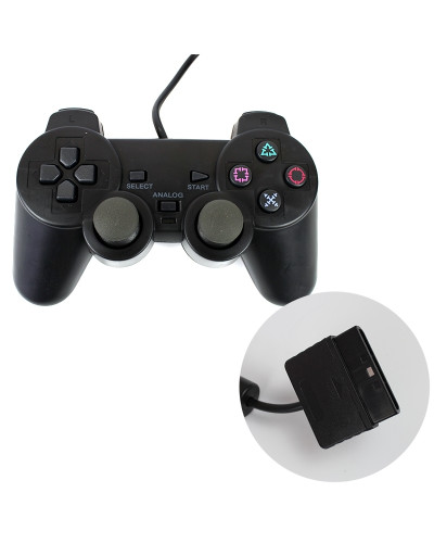 Джойстик проводний PS2 wire (Play Station II) Dual Shock з віброотдачею для плейстейшн 2 130708