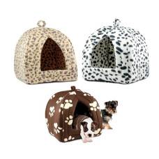 М'який будиночок для собак і кішок 35х35х40 см Pet Hut Коричневий 130782