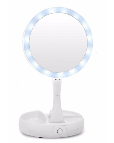 Дзеркало з підсвіткою для макіяжу кругле My Fold Away Mirror 131541
