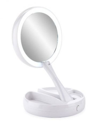 Дзеркало з підсвіткою для макіяжу кругле My Fold Away Mirror 131541