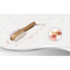 Щетка банная двусторонняя с натуральным ворсом 3.4х15.5 см Bathlux 90514 132109