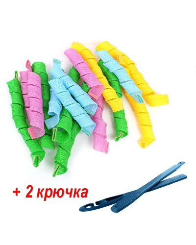 Бігуді спіральні набір 18шт Hair WavZ 50 см 132715