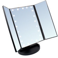 Дзеркало квадратне з підсвічуванням з жалюзі Led Mirror чорне 141085