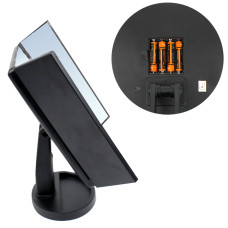 Дзеркало квадратне з підсвічуванням з жалюзі Led Mirror чорне 141085