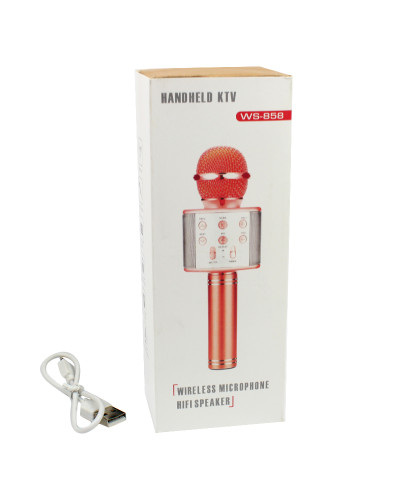 Мікрофон караоке Bluetooth WS-858 золото 141116