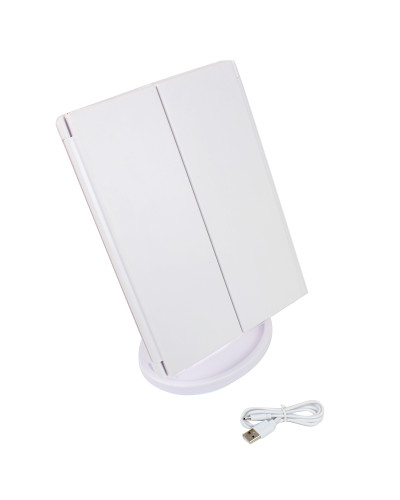 Зеркало квадратное с подсветкой со ставнями Led Mirror белое 141125