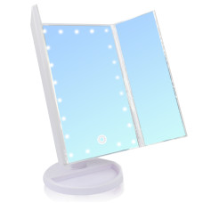 Дзеркало квадратне з підсвічуванням з жалюзі Led Mirror біле 141125