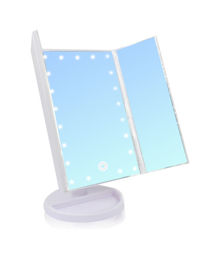 Зеркало квадратное с подсветкой со ставнями Led Mirror белое 141125