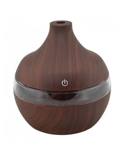 Зволожувач повітря арома лампа зі світлодіодним підсвічуванням Humidifier Ultrasonic LED Aroma Lamp Темно-коричневий 141131