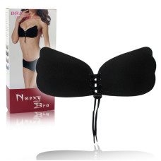 Силіконовий бюстгальтер невидимка Fly Bra Invisible Bra Флай Бра чорний D 142121