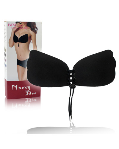 Силіконовий бюстгальтер невидимка Fly Bra Invisible Bra Флай Бра чорний D 142121