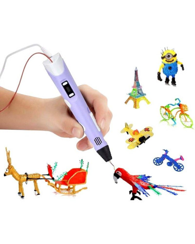 3D ручка 3D Pen 2 RP100B з LCD дисплеєм рожевий 142213
