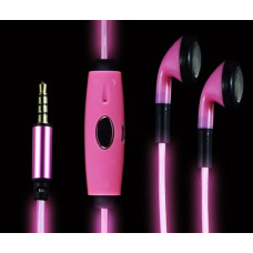Навушники світиться Light Earphone Рожеві 149706