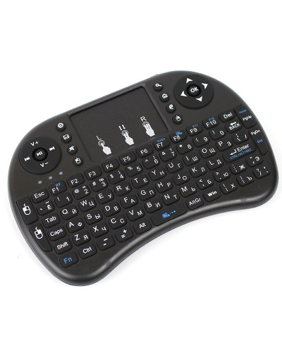 Бездротова клавіатура з тачпадом Protech Mini Keyboard AIRMOUSE I8 Чорна 149871