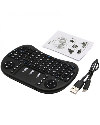 Бездротова клавіатура з тачпадом Protech Mini Keyboard AIRMOUSE I8 Чорна 149871