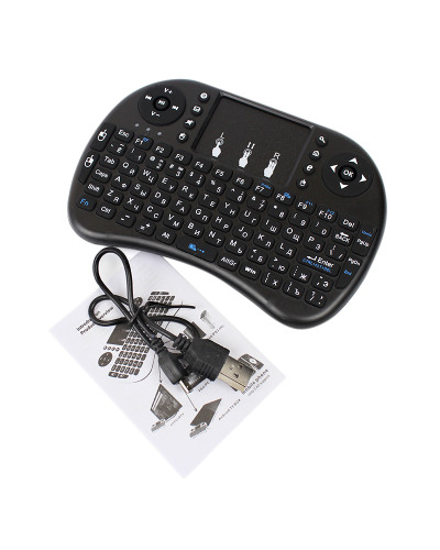 Бездротова клавіатура з тачпадом Protech Mini Keyboard AIRMOUSE I8 Чорна 149871