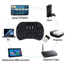 Бездротова клавіатура з тачпадом Protech Mini Keyboard AIRMOUSE I8 Чорна 149871