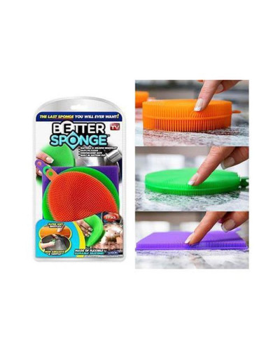 Набір універсальних силіконових щіток-губок 3 шт Better Sponge 149926