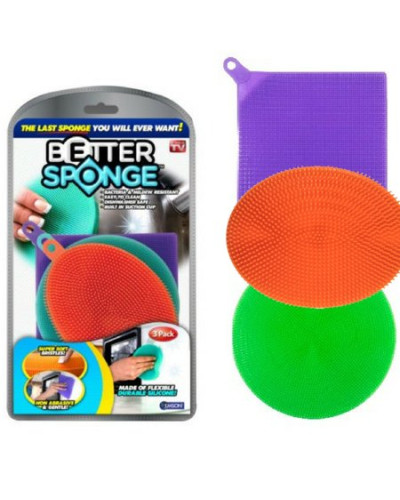 Набір універсальних силіконових щіток-губок 3 шт Better Sponge 149926