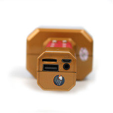 Бездротовий Bluetooth мікрофон караоке DM Karaoke WS 1828 з підсвічуванням жовтий 150104