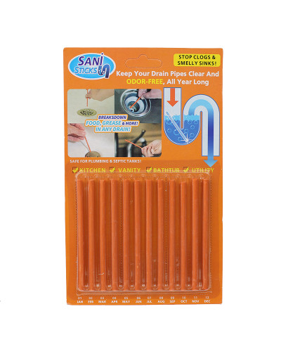 Палички від засмічень раковини та ванни Sani Sticks 12 шт 150147