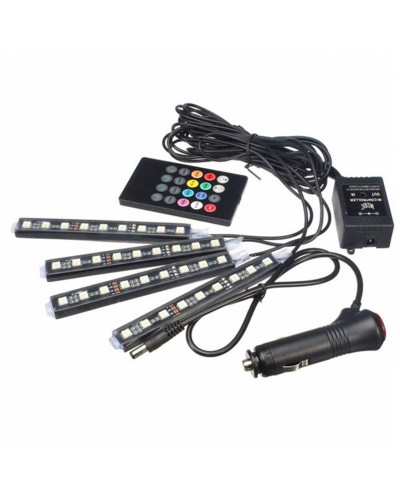 Універсальна автомобільна підсвітка CAR atmosphere Light RGB 8 Кольорів 150170