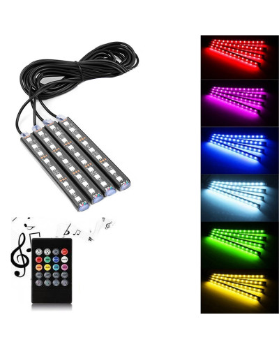 Універсальна автомобільна підсвітка CAR atmosphere Light RGB 8 Кольорів 150170