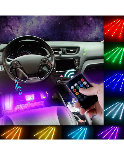 Універсальна автомобільна підсвітка CAR atmosphere Light RGB 8 Кольорів 150170