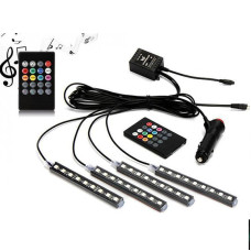 Універсальна автомобільна підсвітка CAR atmosphere Light RGB 8 Кольорів 150170