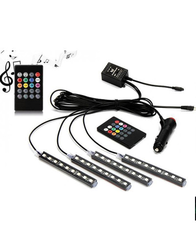 Універсальна автомобільна підсвітка CAR atmosphere Light RGB 8 Кольорів 150170