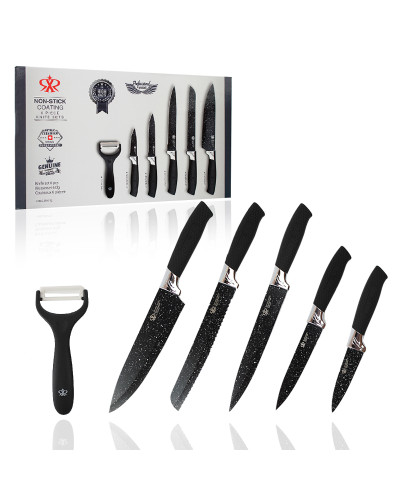 Набір кухонних металевих ножів з 6 предметів Non Stick Coating Sets 150247