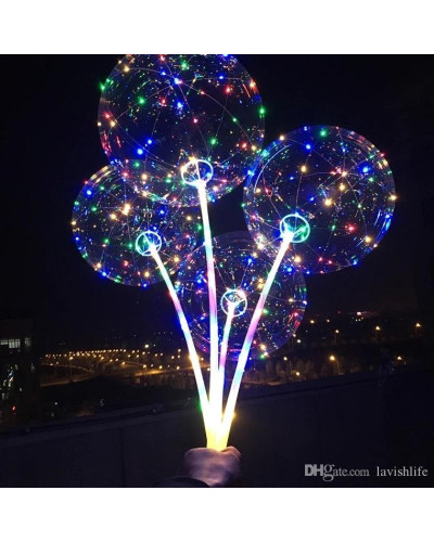 Повітряні кульки Bobo з підсвіткою та кольоровою ручкою Bobo Led 150746
