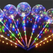 Воздушные шарики бобо с подсветкой и цветной ручкой Bobo Led 150746
