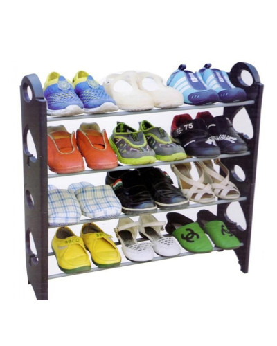 Полиця для взуття органайзер Amazing Stackable Shoe Rack, 4 полки на 12 пар 151128
