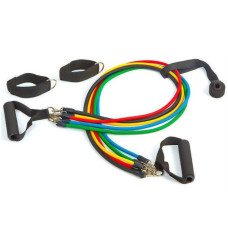 Набір трубчастих експандерів для фітнесу та вправ 11в1 Ares Active Resistance Bands Set 151139