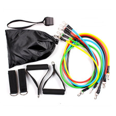 Набір трубчастих експандерів для фітнесу та вправ 11в1 Ares Active Resistance Bands Set 151139