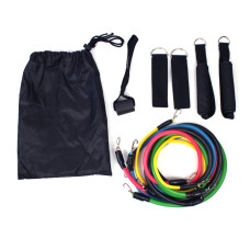 Набір трубчастих експандерів для фітнесу та вправ 11в1 Ares Active Resistance Bands Set 151139